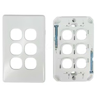 SW6PL Classic Series 6 Gang Light Switch Grid Plate and Cover