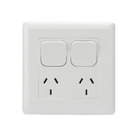 Tesla TESGPO2LDX Large Dolly Double GPO Power Point 10A 250V Soft Touch Switch Mechanism