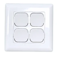Tesla XL Dolly 4 Gang Light Switch 35mm Mech