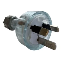 Tesla RP-10-TB Rewireable 3 Pin Plug 10A 250V Transparent