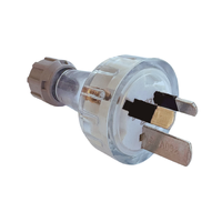 Tesla RP-15-TB Rewireable 3 Pin Plug 15A 250V Transparent 