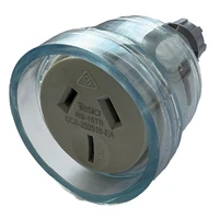 Tesla RS-15-TB Rewireable 3 Pin Extension Socket 15A 250V Transparent
