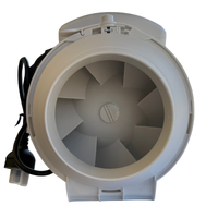 Tesla IF100 100mm Axial In-Line Mixed Flow Duct Fan 240V 22.6W 200m3/h IP44 3 Pin Plug