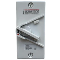 Tesla TWIS1P63L 1 Pole Weatherproof Isolator Switch 63A 250V M180 Surface Mount