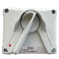 Tesla HPF232 Double Pole Weatherproof Isolator Switch 32A 250V IP66 Surface Mount