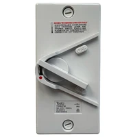 Tesla TWIS3P35L / TWIS3P32 3 Pole Weatherproof Isolator Switch 35A 415V M160 Surface Mount
