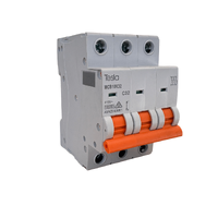 Tesla MCB10K3P32 Miniature Circuit Breaker 32 Amp Three Pole 10kA C Curve DIN Rail or Chassis Mount