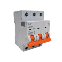 Tesla MCB10K3P50 Miniature Circuit Breaker 50 Amp Three Pole 10kA C Curve DIN Rail or Chassis Mount