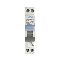 Tesla RCBO6K25 Single Pole 25 Amp 6kA 30mA Type A RCBO Safety Switch