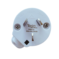 Tesla RSEP10 Rewireable Side Entry 3 Pin Plug 10A 250V White