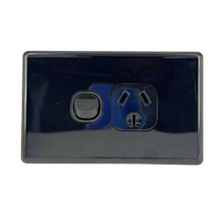 TESGPO1BLK Tesla Power Point Single 240 V 10 Amp GPO Standard Series Black