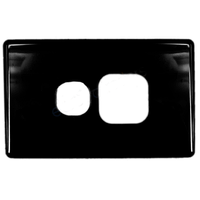Tesla Replacement  Cover Only Single Power Point GPO Black