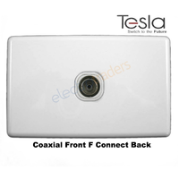 TV Wall Plate Classic Series - Coax Front F Connect Back
