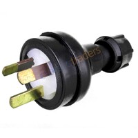 EP/B 10 Amp 3 Pin Extension Plug Lead Black 240v