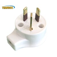 SEP/W 10 Amp 3 Pin Male Extension lead Plug Side Entry White Transco