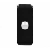Wafer 1 Gang ARCHITRAVE Light Switch Extra Low Voltage 12-24V | Black