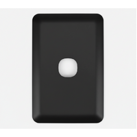 Wafer 1 Gang Slim Grid plate and Cover Black