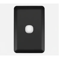 Wafer 1 Gang Slim Grid plate and Cover Black