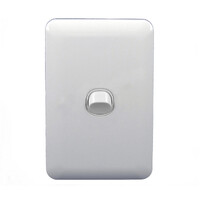 Wafer 1 Gang Slim Light Switch Double Pole 10 Amp White S1W and SMDW