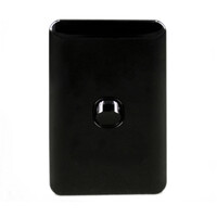Wafer 1 Gang Slim Light Switch Double Pole 10 Amp Black S1W/B and SMDW/B