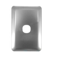 Cover Only Light Switch 1 Gang Wafer Slimline Silver