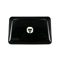 1 Gang Wall Plate Wafer Slimline Telephone Point Black