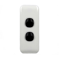 2 Gang ARCHITRAVE Light Switch Wafer Slimline Extra Low Voltage 12-24V