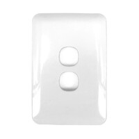 Replacement Cover Only Light Switch 2 Gang Wafer Slimline White