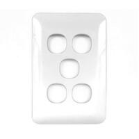 Replacement Cover Only Light Switch 5 Gang Wafer Slimline White