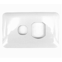Replacement Cover Only Single GPO Power Point Wafer Slimline White