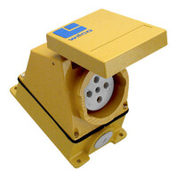 Wilco Metal Clad - Socket Outlet - 1 Gang, 63A, 500V, 5 Round Sockets
